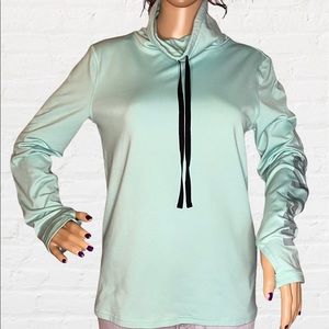 Victoria's Secret Sport VSX Turtleneck Performance Green Shirt Top Size XS VGC